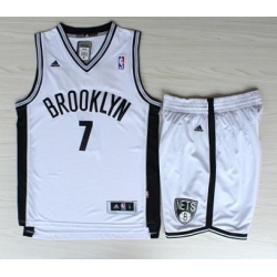 Brooklyn Nets 7 Joe Johnson White Revolution 30 Swingman Jerseys Shorts NBA Suits