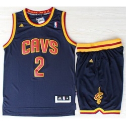 Cleveland Cavaliers 2 Kyrie Irvin Blue Revolution 30 Swingman Jerseys Shorts NBA Suits