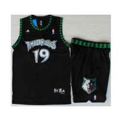 Minnesota Timberwolves 19 Sam Cassell Black Swingman NBA Jerseys Short Suits