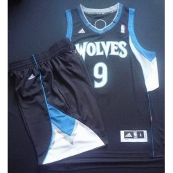 Minnesota Timberwolves 9 Ricky Rubio Black Revolution 30 Swingman NBA Suits