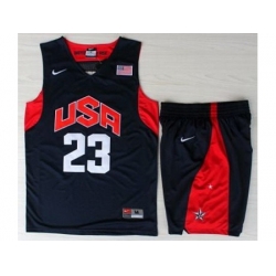 USA Basketball #23 Kyrie Irving Blue Jersey & Shorts Suit