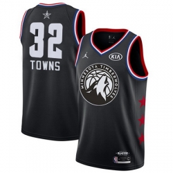 Timberwolves 32 KarlAnthony Towns Black Youth Basketball Jordan Swingman 2019 AllStar Game Jersey