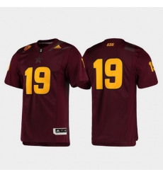 Men Arizona State Sun Devils 19 Maroon Premier Football Jersey