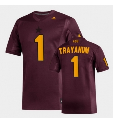 Men Arizona State Sun Devils Deamonte Trayanum Replica Maroon Football Jersey