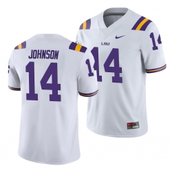 LSU Tiger Max Johnson White College Football Men'S Jersey