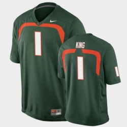 Men Miami Hurricanes D'Eriq King Game Green College Football Jersey