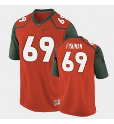 Men Miami Hurricanes Sam Fishman Replica Orange College Football Jersey