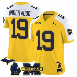 Men Michigan Wolverines  19 Bryce Underwood Maize Alternate F U S E  2025 Vapor Limited Stitched Football Jersey