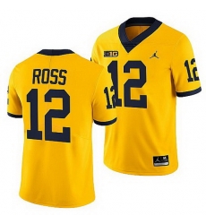 Michigan Wolverines Josh Ross Maize College Football Men Jersey