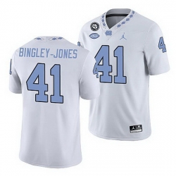 North Carolina Tar Heels Kedrick Bingley Jones White Game Football Replica Jersey