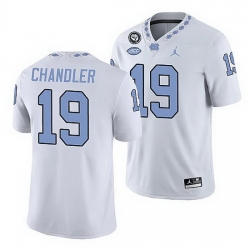 North Carolina Tar Heels Ty Chandler White Game Football Replica Jersey