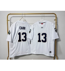 Men Notre Dame Fighting Irish 13 CJ Carr White F U S E Stitched Jersey