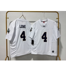 Men Notre Dame Fighting Irish 4 Jeremiyah Love White F U S E Stitched Jersey