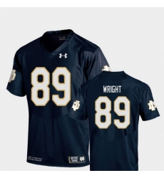 Men Notre Dame Fighting Irish Brock Wright 89 Navy College Football Replica Jersey