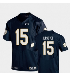 Men Notre Dame Fighting Irish Phil Jurkovec 15 Navy College Football Replica Jersey