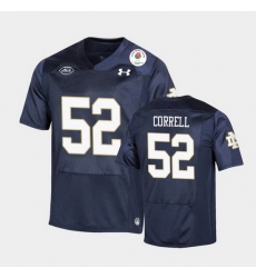 Men Notre Dame Fighting Irish Zeke Correll 2021 Rose Bowl Navy College Football Jersey