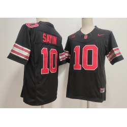 Men Ohio State Buckeyes  10 Julian Sayin Black F U S E  Limited Stitched Jersey