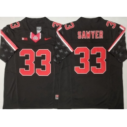 Men Ohio State Buckeyes Black #33 Jack SAWYER Black Stitched F U S E NCAA Jersey