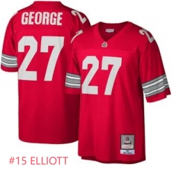 Men Ohio State Buckeyes Ezekiel Elliott #15 Red Stitched NCAA Jersey