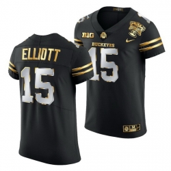 Ohio State Buckeyes Ezekiel Elliott Black 2021 Sugar Bowl Golden Limited Authentic Football Jersey