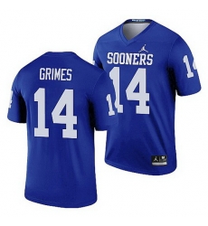 Oklahoma Sooners Reggie Grimes Blue Legend Men'S Jersey