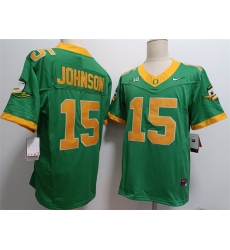 Men Oregon Ducks 15 Tez Johnson Green 2024 F U S E  Stitched Jersey