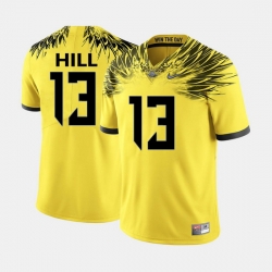 Men Oregon Ducks Troyhill College Football Yellow Jersey