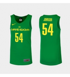 Men Oregon Ducks Will Johnson Green Replica College Basketball Jersey