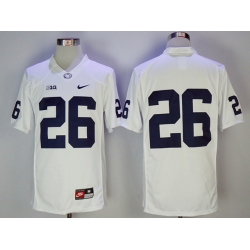 NCAA Penn State Nittany Lions #26 Saquon Barkley White College Football Jersey