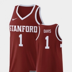 Men Stanford Cardinal Daejon Davis Wine Replica College Basketball Jersey