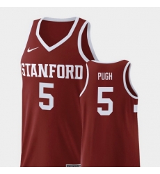 Men Stanford Cardinal Kodye Pugh Wine Replica College Basketball Jersey