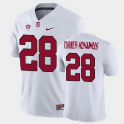 Men Stanford Cardinal Salim Turner Muhammad Game White College Football Jersey