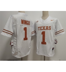 Men Texas Longhorns 1 Ryan Wingo White 2026 F U S E Stitched Jersey Men Texas Longhorns 1 Ryan Wingo White 2026 F U S E Stitched Jersey