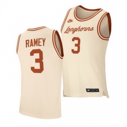 Texas Longhorns Courtney Ramey Cream Retro Texas Longhorns Jersey