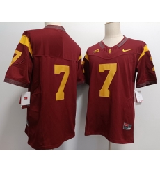 USC Trojans #7 Red F U S E Jersey