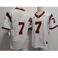 USC Trojans #7 White  F U S E Jersey