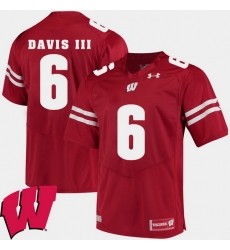 Men Wisconsin Badgers Danny Davis Iii Red Alumni Football Game Ncaa 2018 Jersey