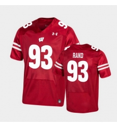 Men Wisconsin Badgers Garrett Rand Premier Red Football Jersey