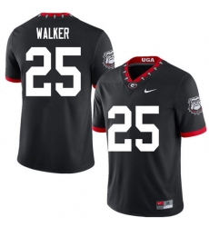 2020 Men #25 Quay Walker Georgia Bulldogs Mascot 100th Anniversary College Football Jerseys Sale-Black