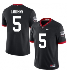 2020 Men #5 Matt Landers Georgia Bulldogs Mascot 100th Anniversary College Football Jerseys Sale-Bla