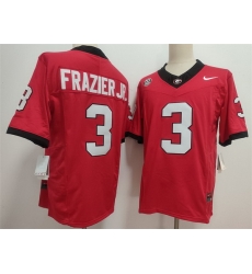 Georgia Bulldogs 3 Nate Frazier Red 2026 F U S E Stitched Jersey Georgia Bulldogs 3 Nate Frazier Red 2026 F U S E Stitched Jersey