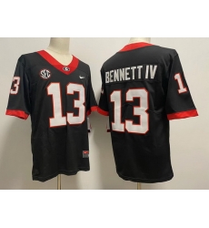 Men #13 Stetson BENNETT IV Georgia Bulldogs College Football Jerseys Sale-Black