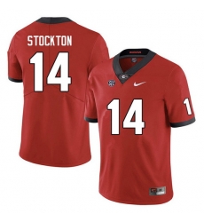 Men #14 Gunner Stockton Georgia Bulldogs College Football Jerseys Sale-Red Anniversary