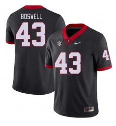 Men #43 James Boswell Georgia Bulldogs College Football Jerseys Stitched-Black