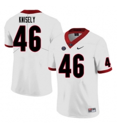 Men #46 Kurt Knisely Georgia Bulldogs College Football Jerseys Sale-White