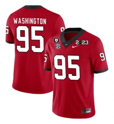 Men #95 Shone Washington Georgia Bulldogs 2022-23 CTP National Championship Football Jerseys