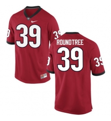 Men Georgia Bulldogs #39 Rashad Roundtree College Football Jerseys-Red