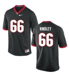 Men Georgia Bulldogs #66 Solomon Kindley College Football Jerseys-Black