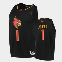 Men Louisville Cardinals Carlik Jones Alternate Black College Basketball 2020 21 Jersey