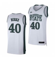 Michigan State Spartans Braden Burke White Retro Limited Men'S Jersey